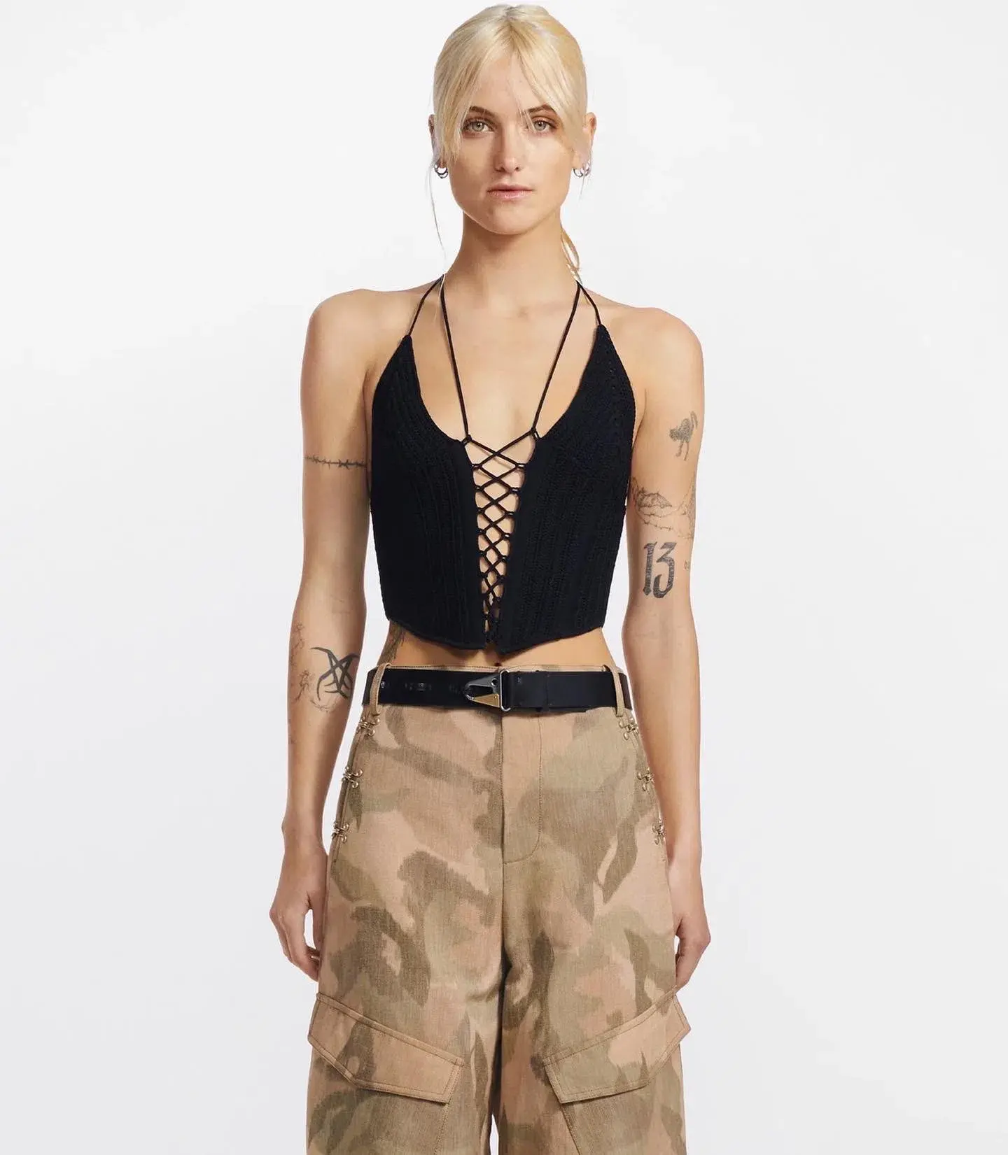 Dion Lee  Crochet Tie Corset Black Size S / Au 8 - Image 2