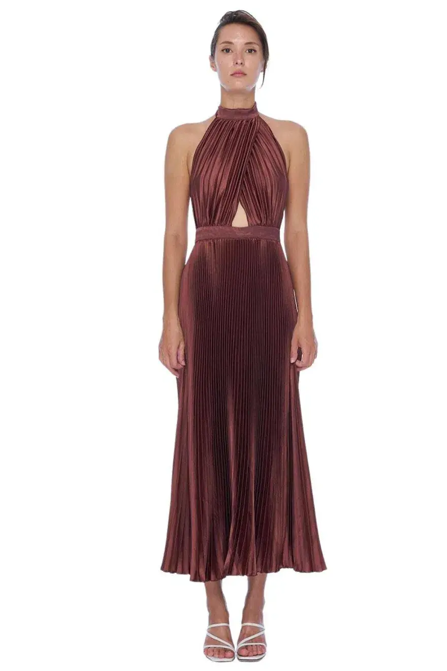 L'idee Renaissance Gown Chocolate Brown Size 6 - Image 1