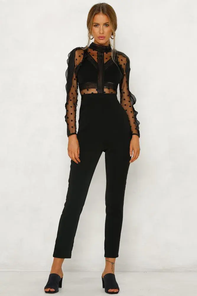 Mossman Find You Again Jumpsuit Black Size 10 - Image 1