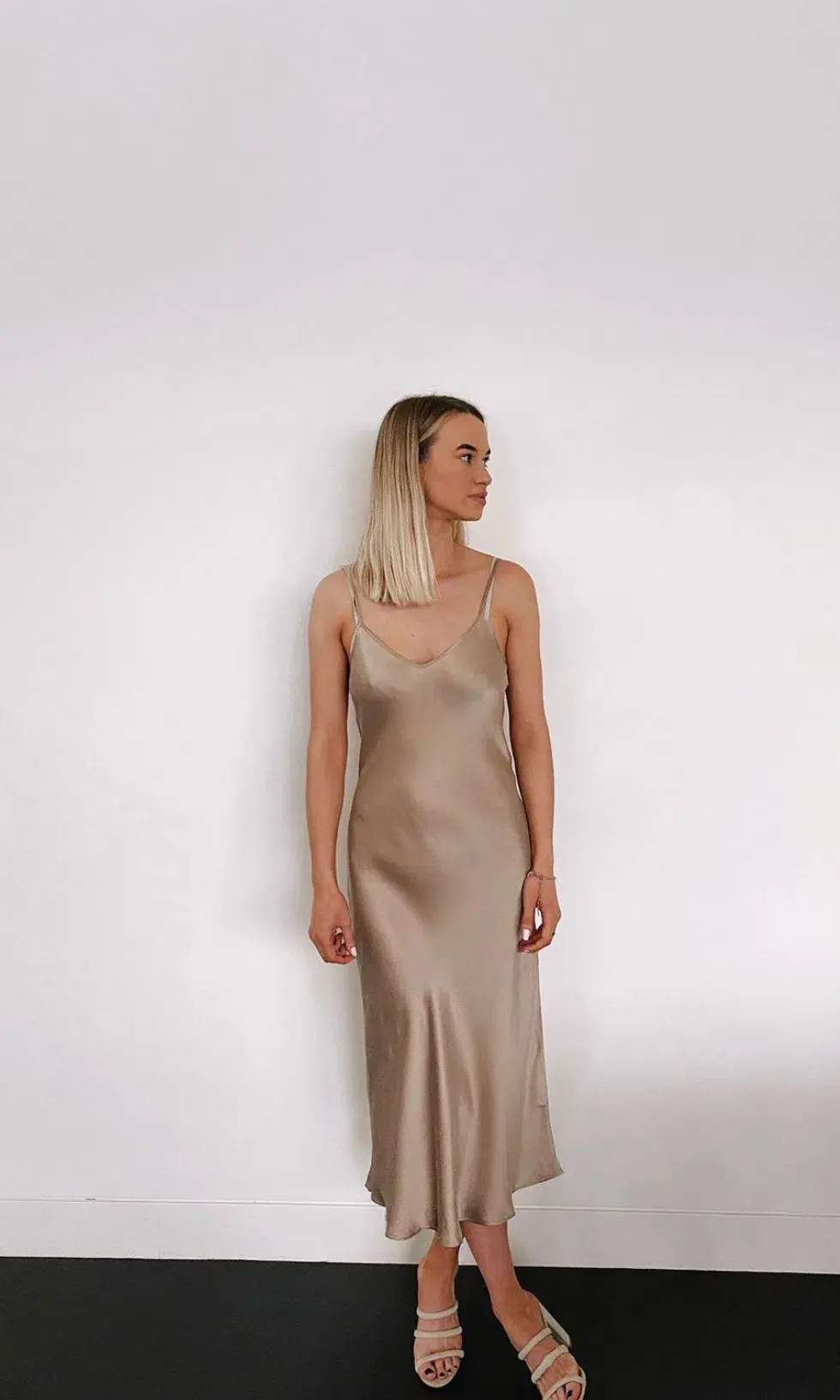 Silk Laundry 90s Slip Dress Clay Size XS / Au 6 - Image 2