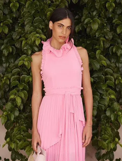 Talulah Jodi Midi Dress Pink Size 6  for rent on The Volte - main image