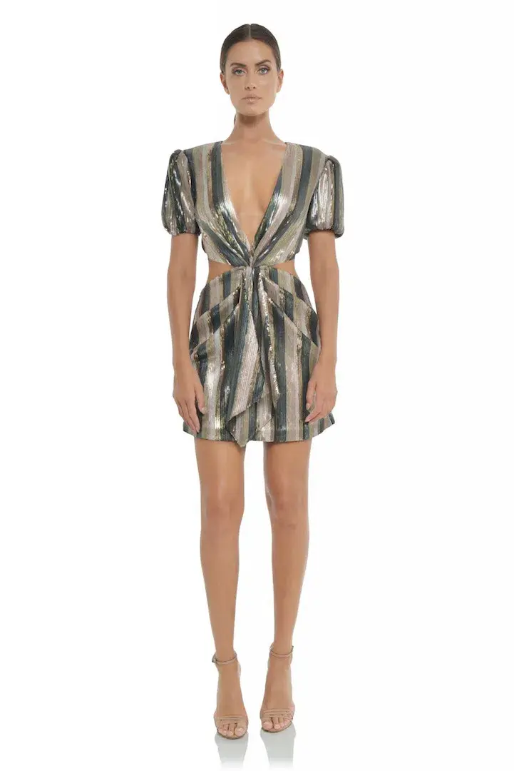 MISHA Lorlea Mini Dress Sequin Size 8 for rent on The Volte - main image