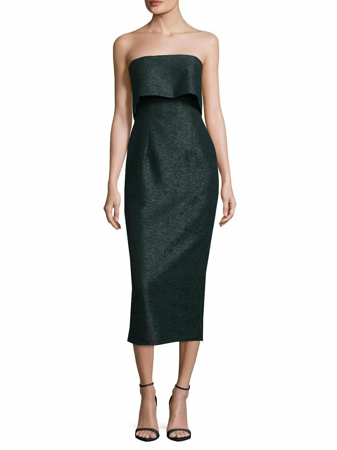 AQAQ Ripple Midi Dress Green Size 12  - Image 1