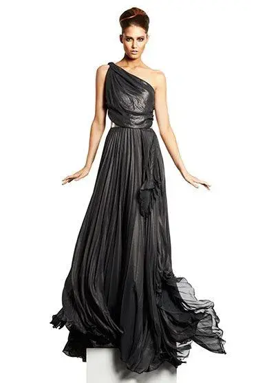 Aurelio Costarella Long Grey/Silver dress - Image 1