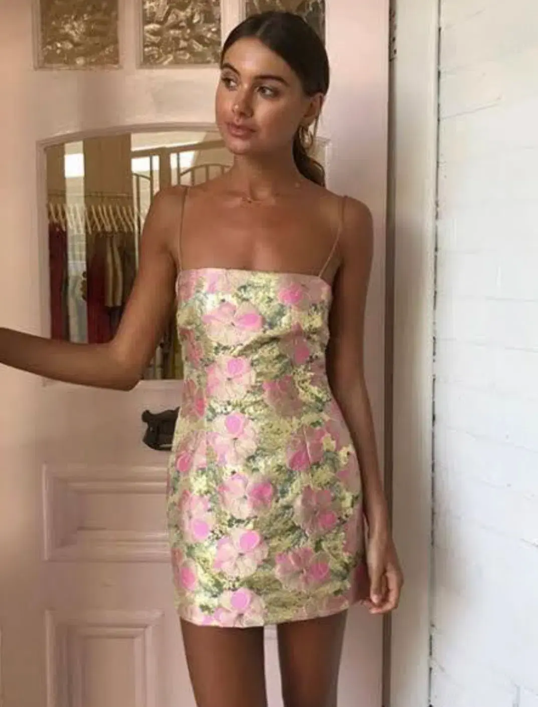 Bec & Bridge Meet You At The Disco Mini Dress Floral (Fits like a 4/6) - Image 4