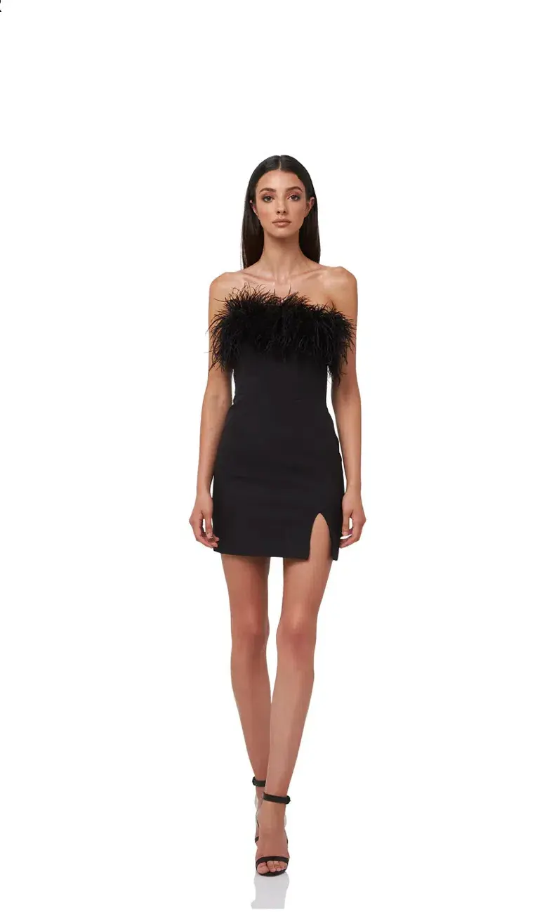Par Violet Age Of Innocence Mini Dress Black Size 8 - Image 4
