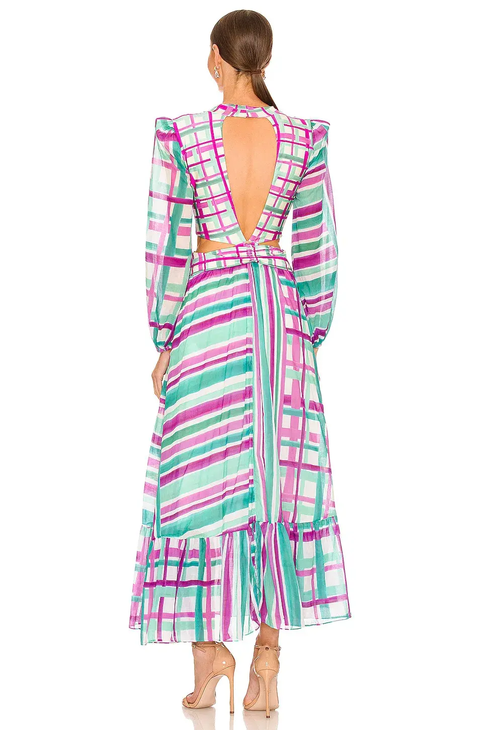 PatBO Riviera Plunge Cutout Dress Print Size 12 - Image 3
