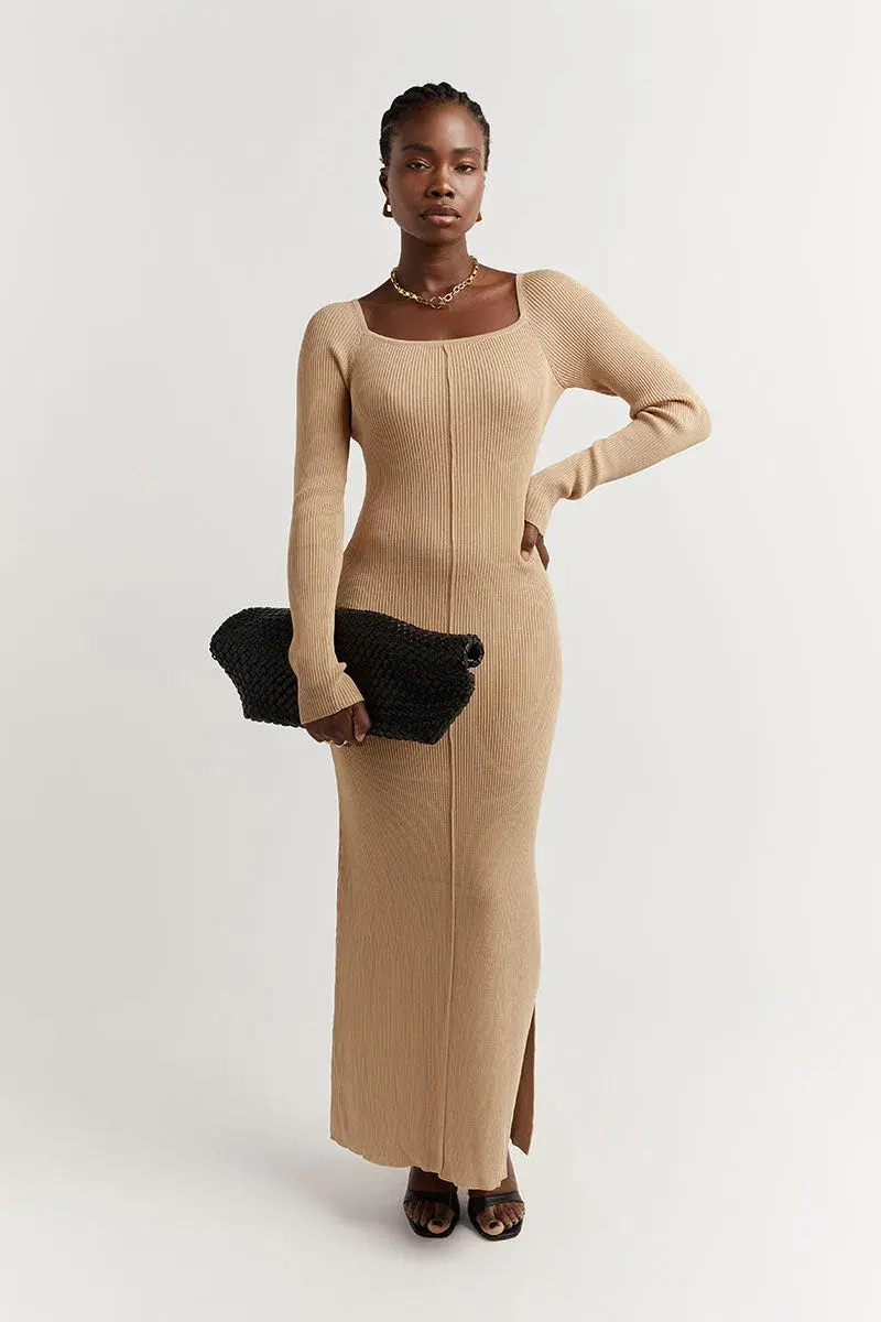 DISSH Lena Long Sleeve Mini Dress Wheat Size S/Au 8 - Image 1