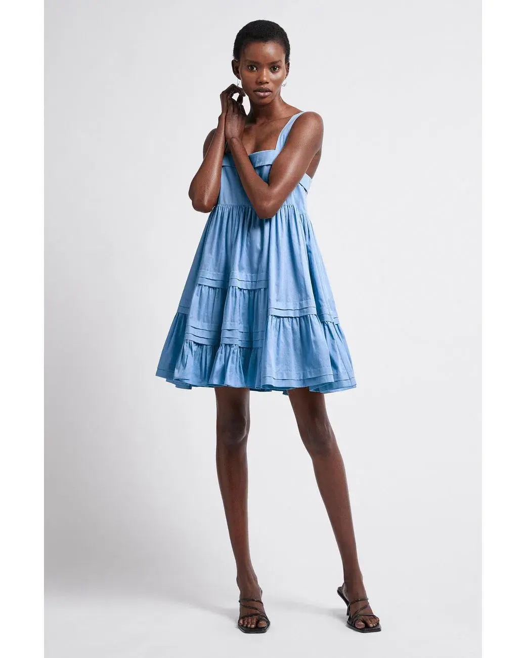 Aje Savoy Mini Dress Blue Size 6 - Image 1