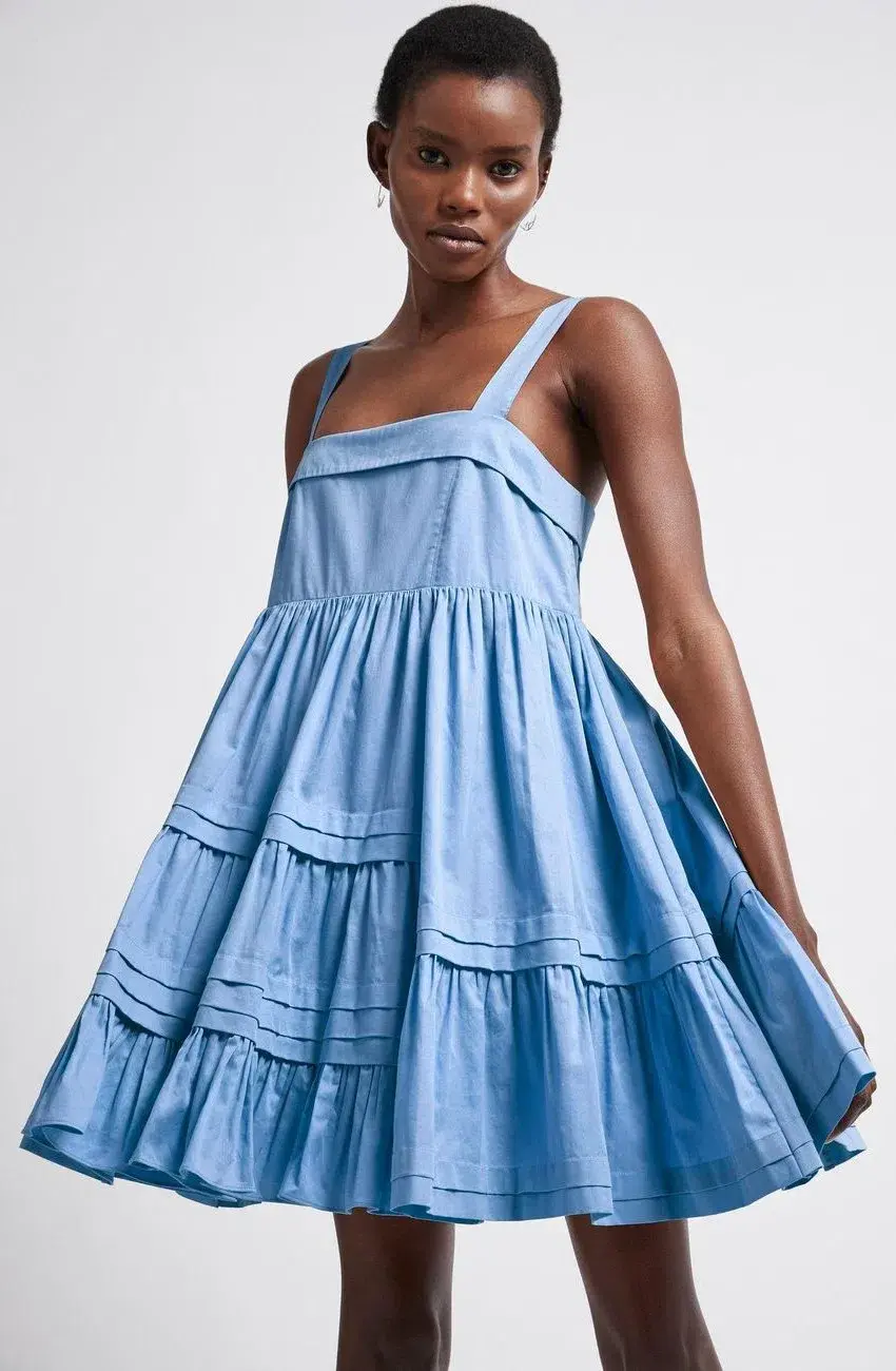 Aje Savoy Mini Dress Blue Size 6 - Image 2