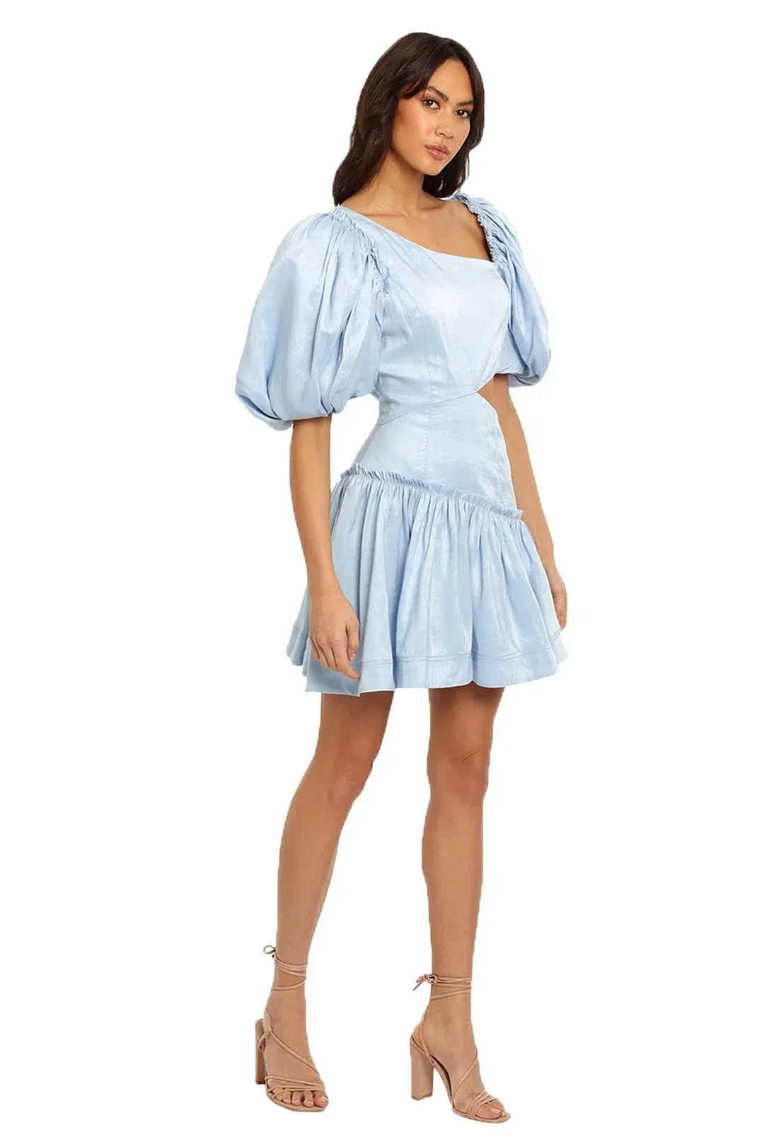 Aje Chateau Mini Dress in Blue Size 8  - Image 2