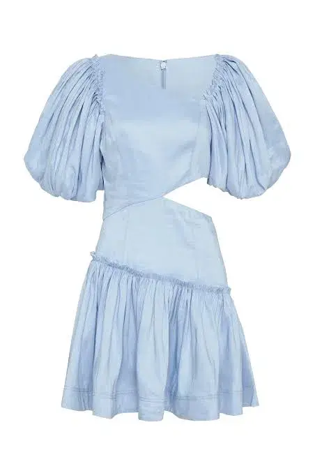 Aje Chateau Mini Dress in Blue Size 8  - Image 4