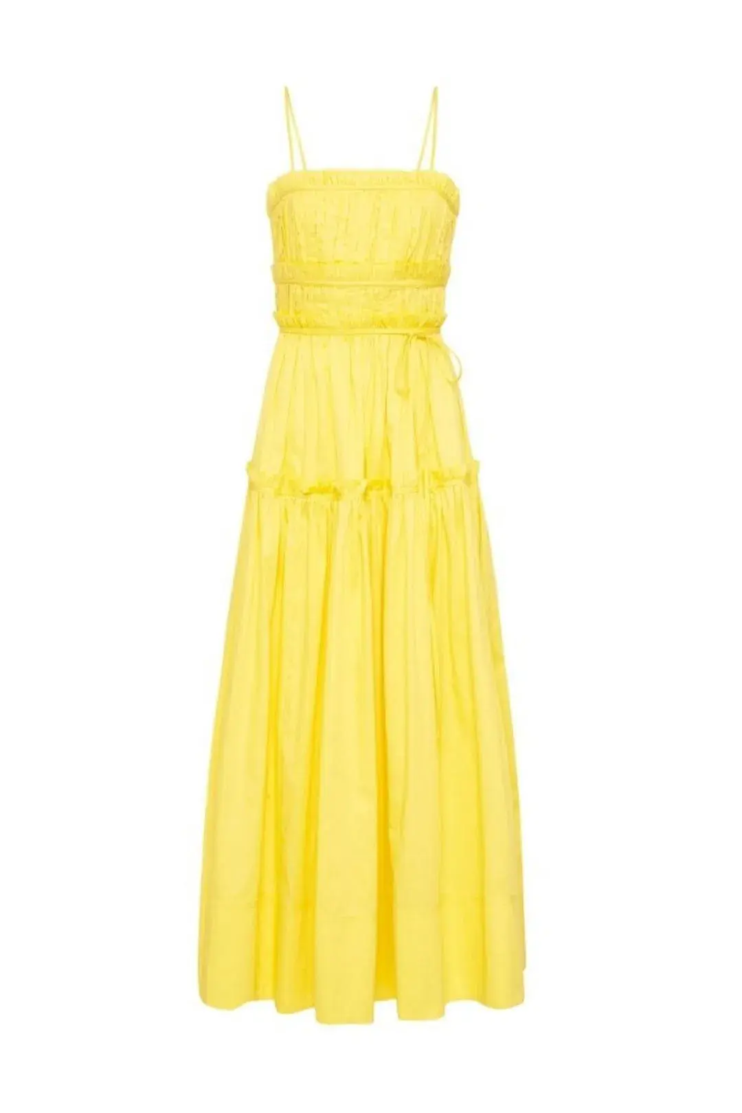 Aje Romance Midi Dress Yellow Size 6 - Image 4