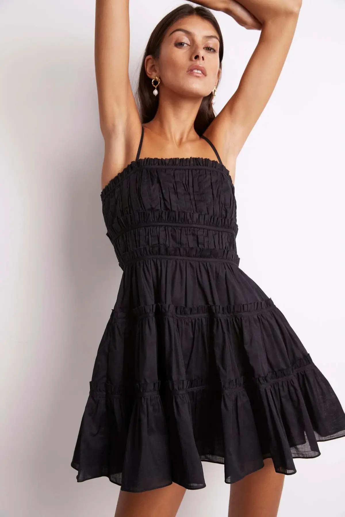 Aje Breathless Mini Dress Black Size 8 - Image 3