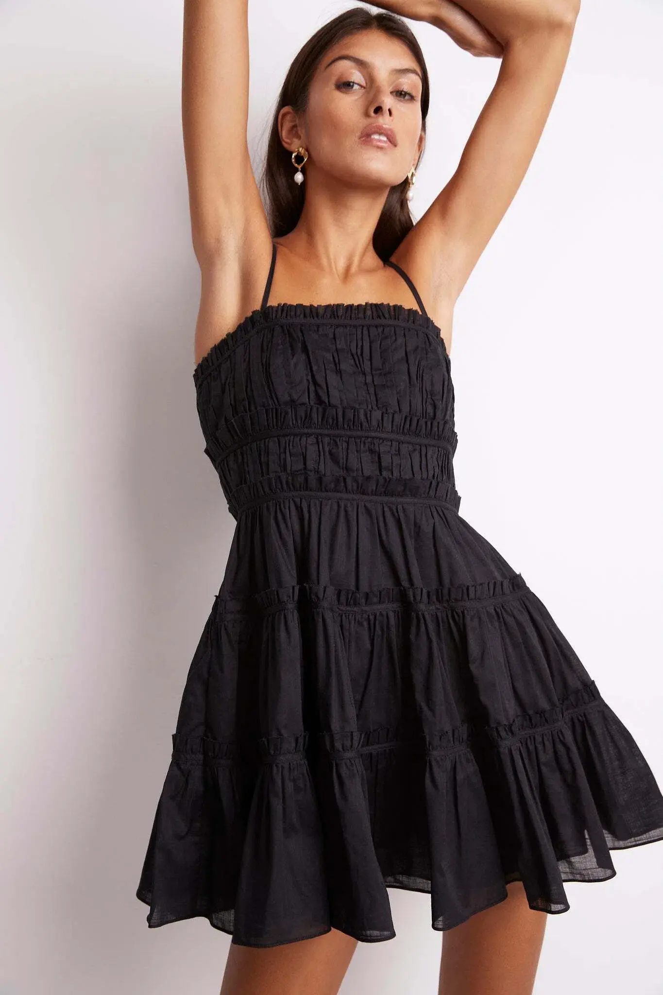 Aje Breathless Mini Dress Black Size 8 - Image 3