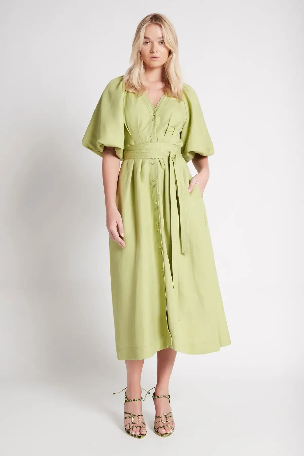Aje Evermore Dress Green Size 10 - Image 1