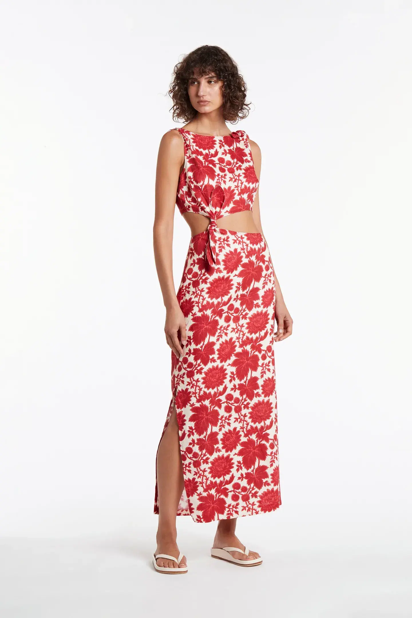 Sir the Label Cinta Knot Dress in Valentina Print Size 8 - Image 2