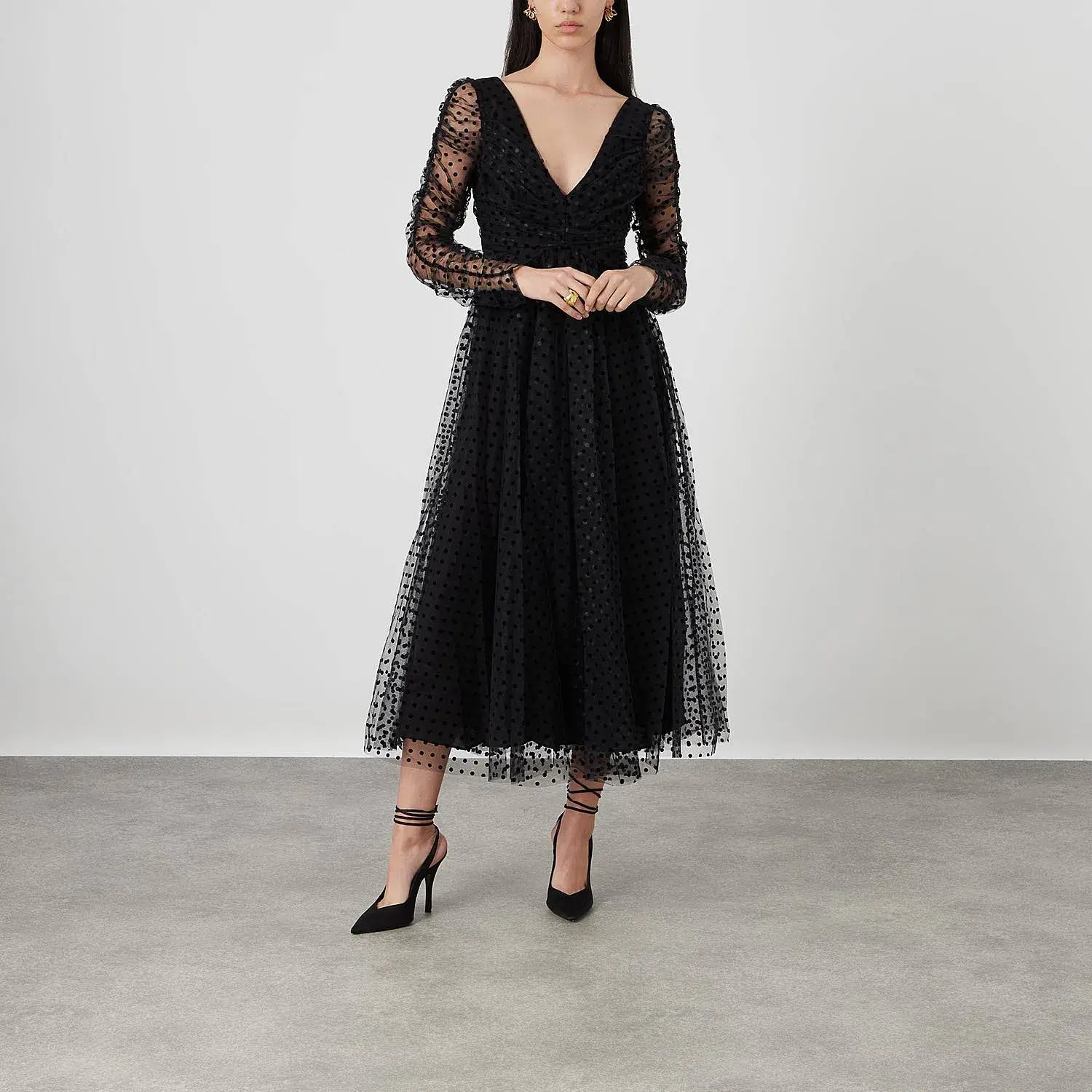 Zimmermann Ballet Tulle Midi Dress Black Size 16 - Image 5