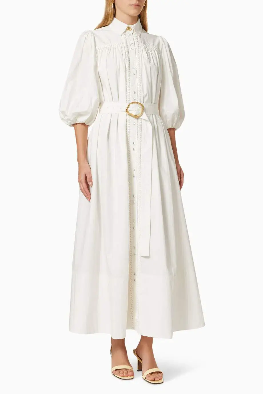 Aje Casabianca Shirt Dress White Size 6 for rent on The Volte - main image