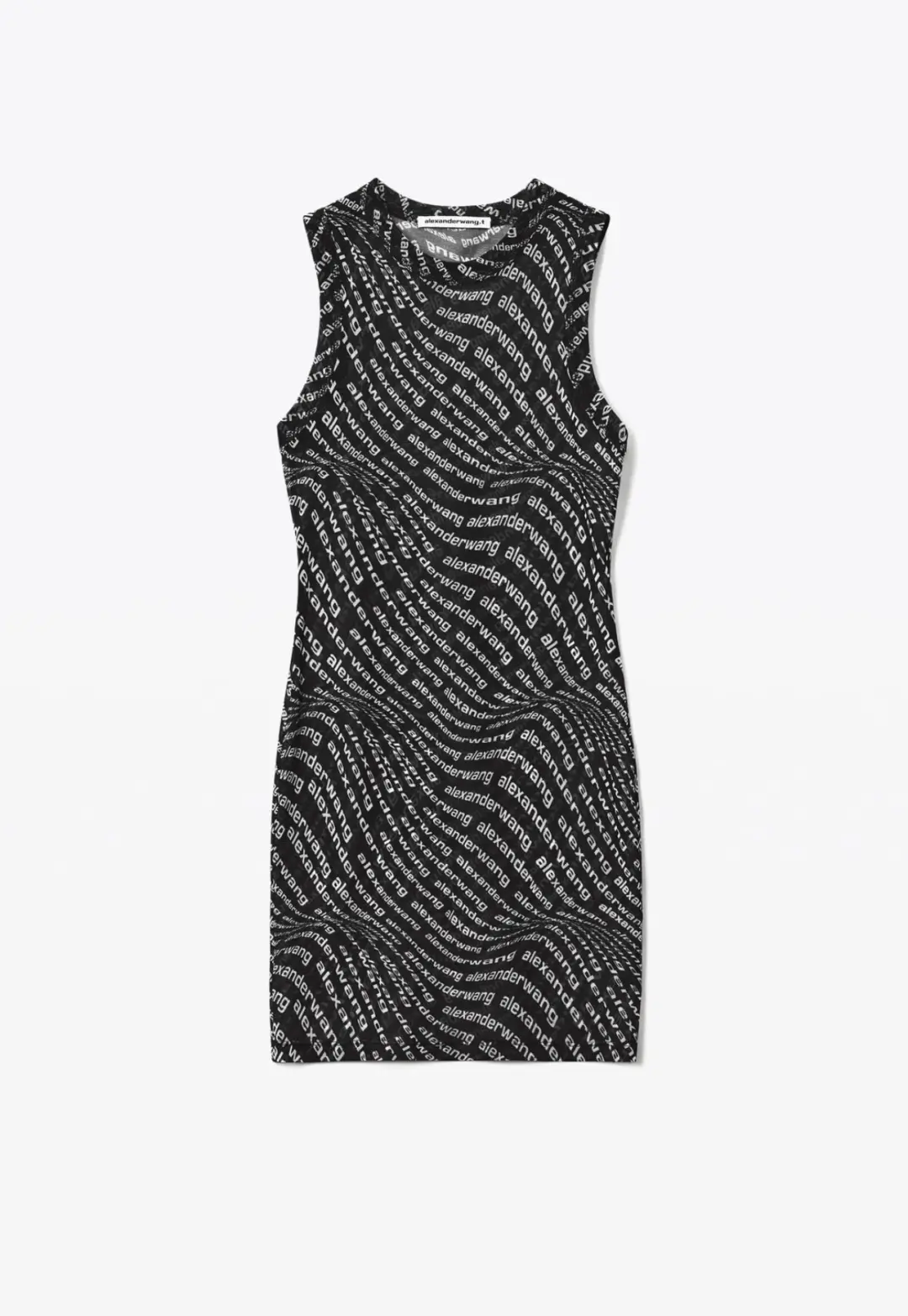 Alexander Wang Mesh Logo Dress Black Size XS/AU 6 for rent on The Volte - main image