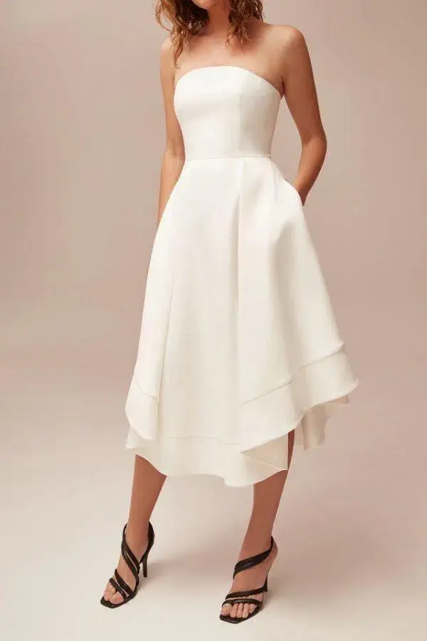 C/MEO Collective Making Waves Dress Ivory Size M for rent on The Volte - main image