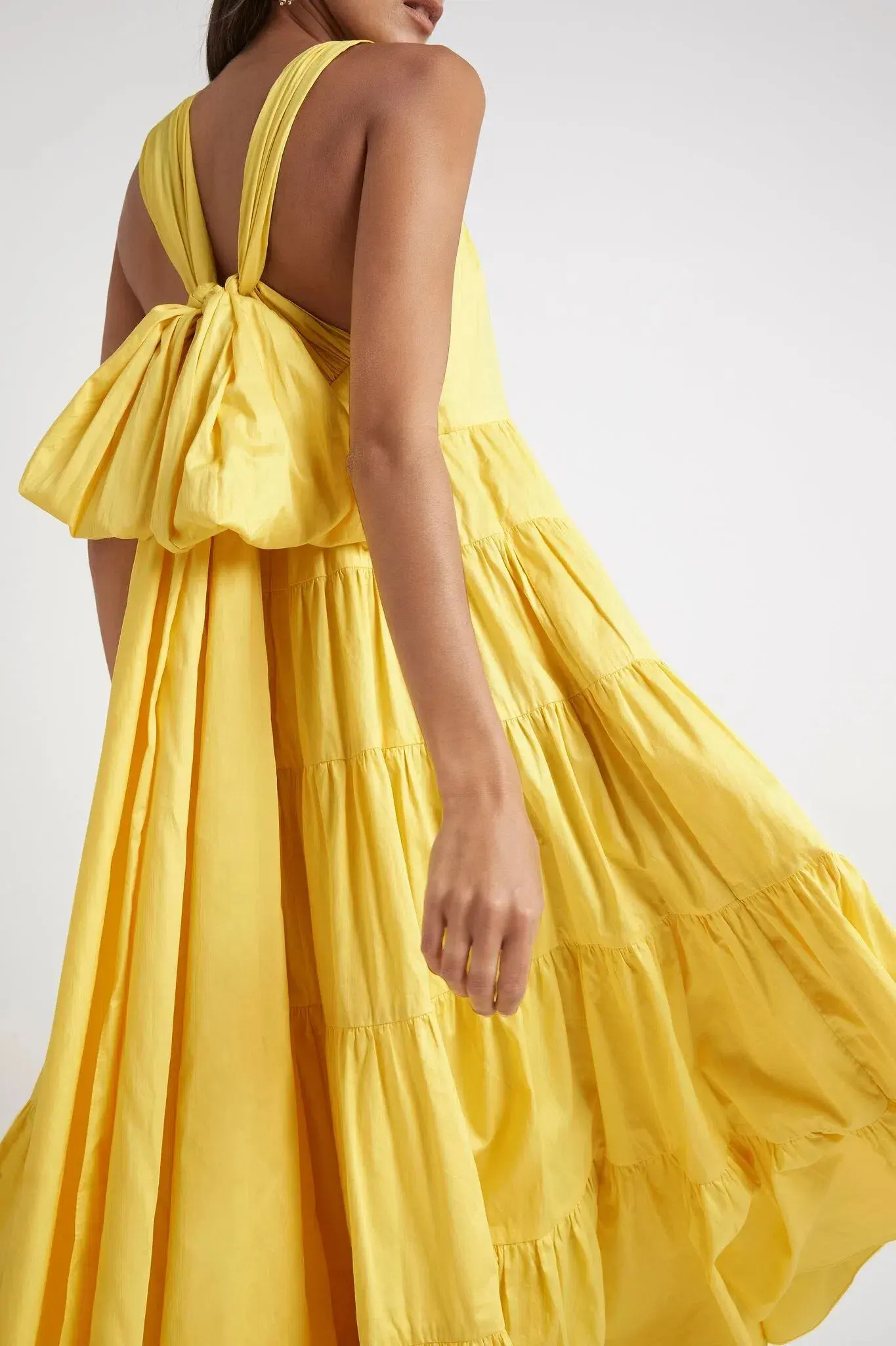 AJE Solstice Tiered Maxi Dress Daisy Yellow Size 10 - Image 2