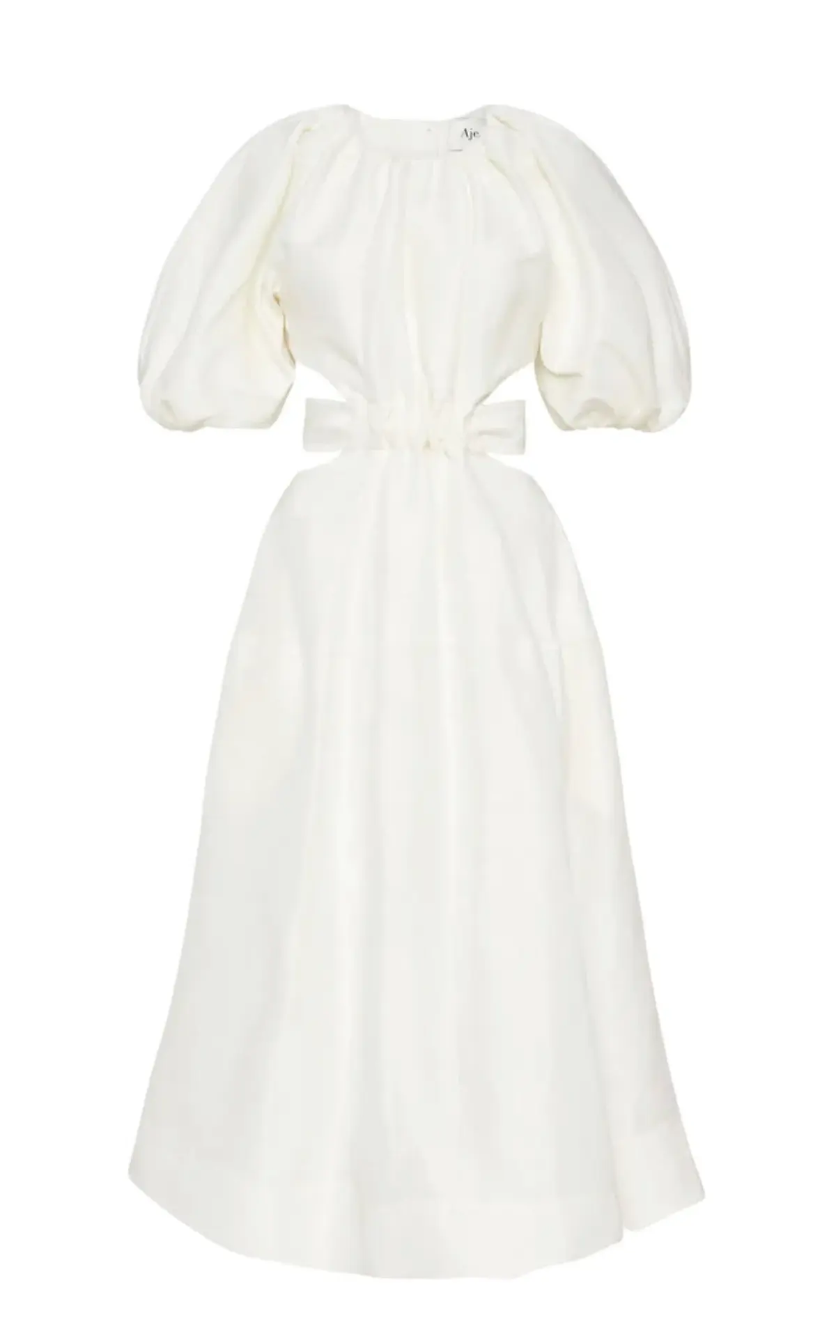 Aje Mimosa Cut Out Midi Dress White Size 8  - Image 3