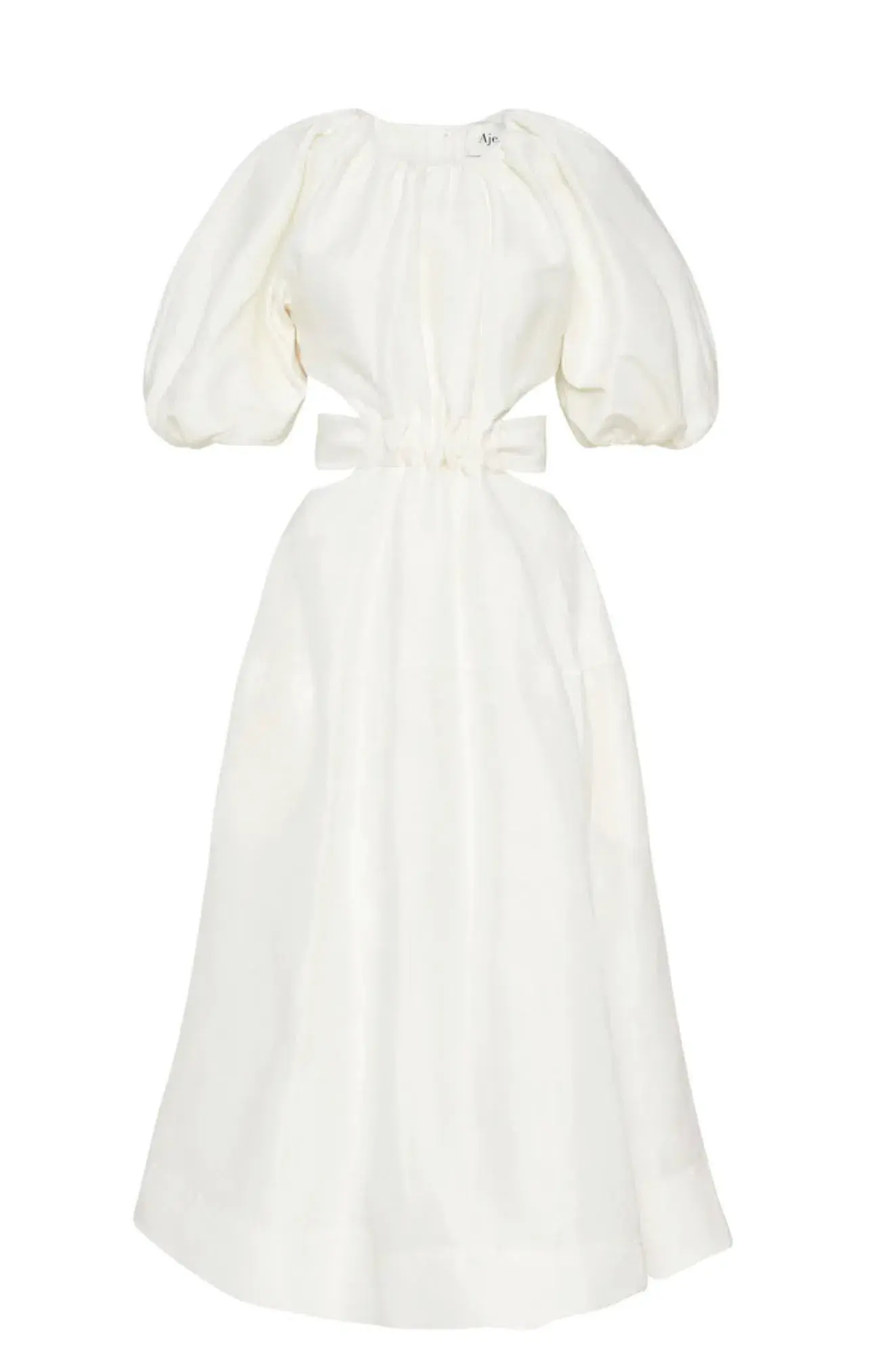 Aje Mimosa Cut Out Midi Dress White Size 8  - Image 3