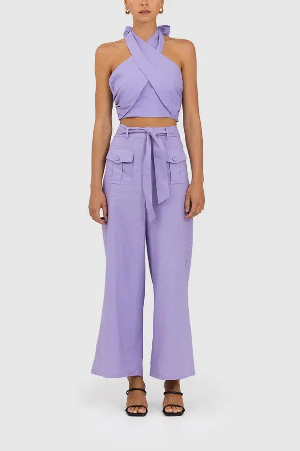 The Wolfgang Sahara Linen Set Lilac Size 6 - Image 2