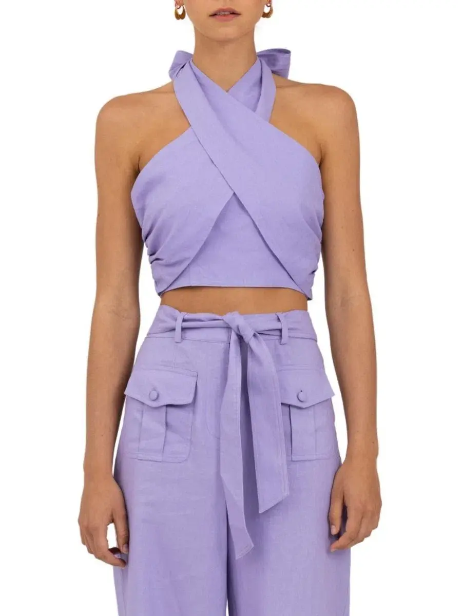 The Wolfgang Sahara Linen Set Lilac Size 6 - Image 4