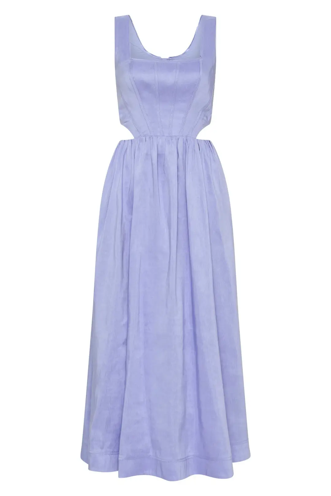 Aje Virginie Cut Out Midi Dress Purple Size 12 / L for rent on The Volte - main image