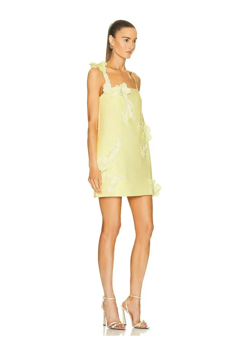 Zimmermann High Tide Lift Off Flower Mini Dress Lemon Yellow Size 1 / Au 10 - Image 3