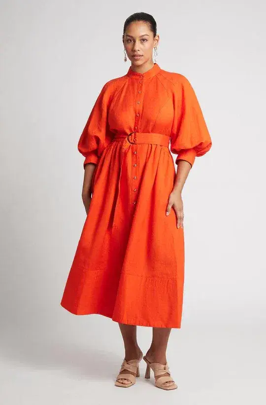 Sheike Piper Dress in Tangerine Orange Size 10 - Image 3