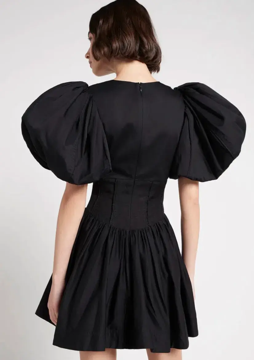 Aje Gianna Puff Sleeve Mini Dress Black Size 8 / S - Image 3