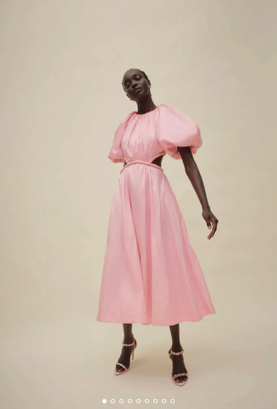 Aje Capucine Puff Sleeve Midi Dress Pink Size 6 / XS - Image 6