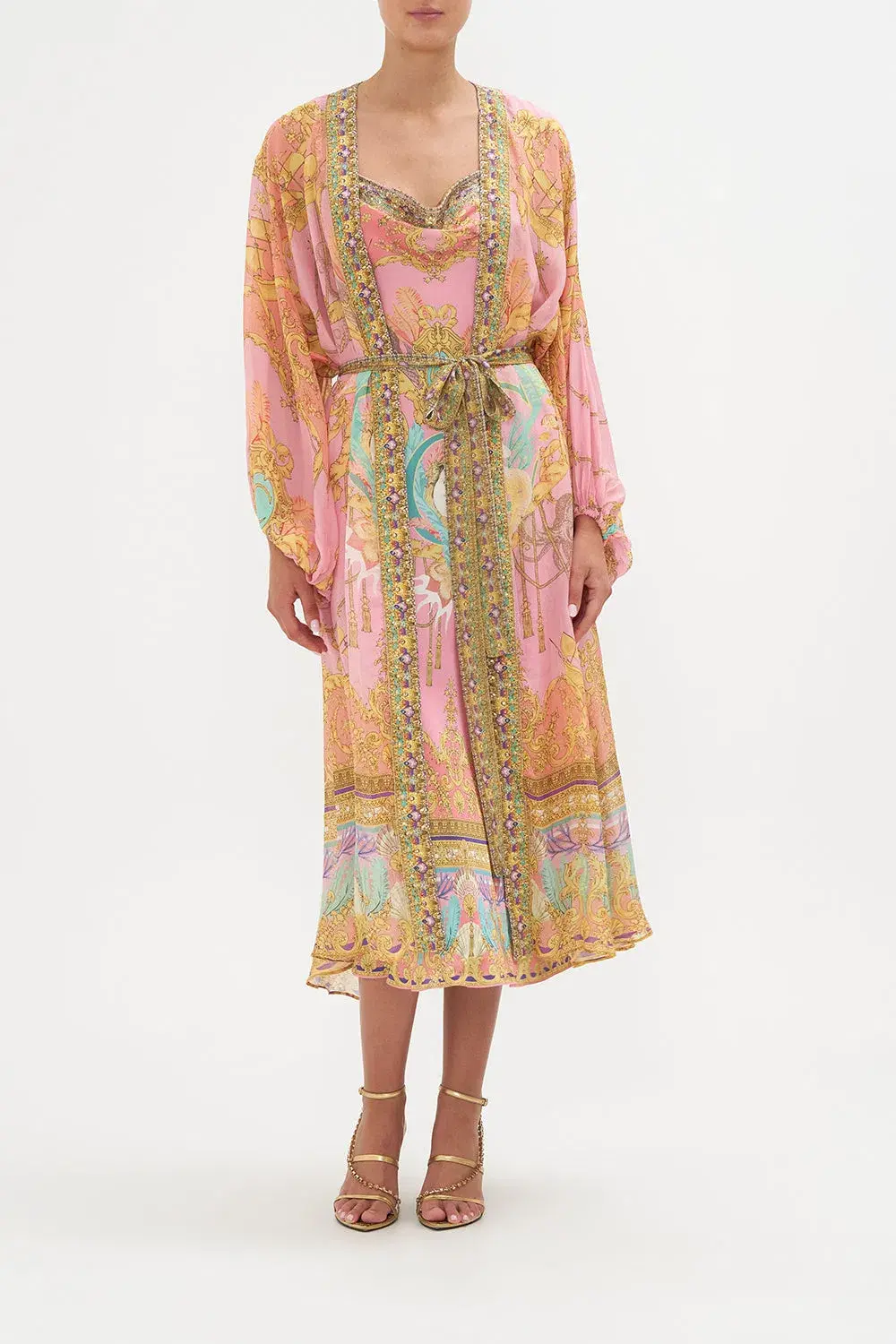 Camilla Mermaid Motel Silk Blouson Sleeve Layer Print Size 16/XL - Image 1