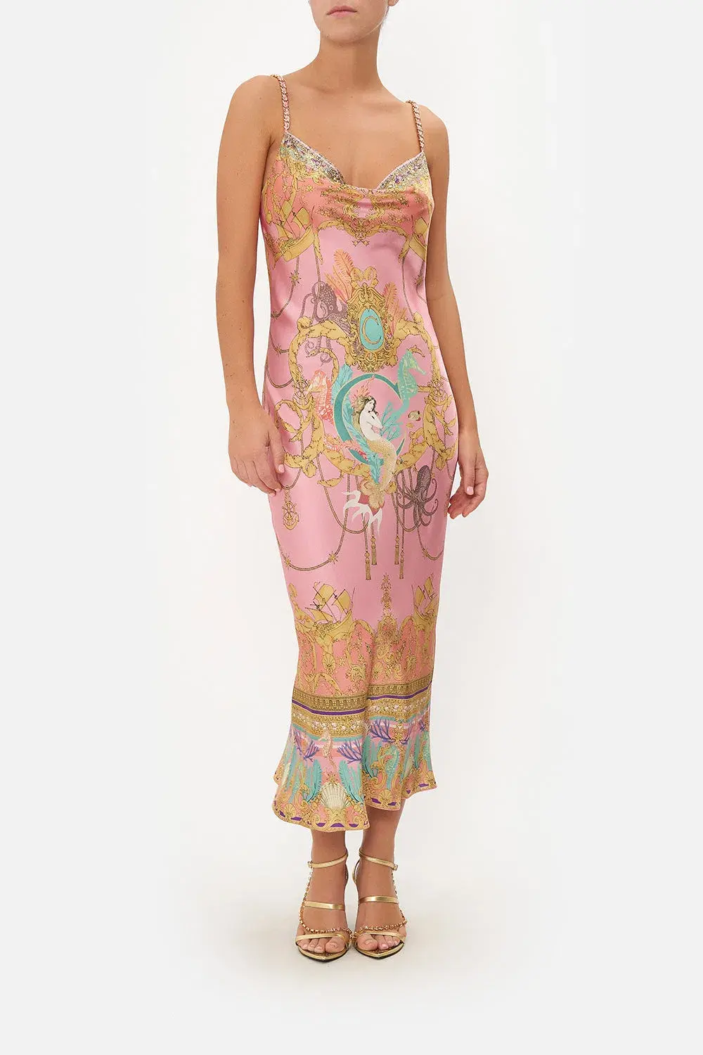 Camilla Mermaid Hotel Slip Dress Print Size XL/Au 16 - Image 1