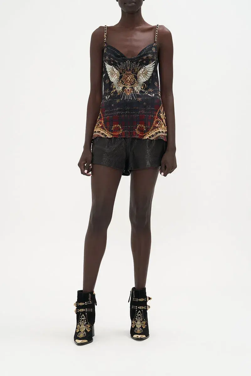 Camilla x Robbie Williams Bias Cami Top Black Print Size XL/Au 16 - Image 1