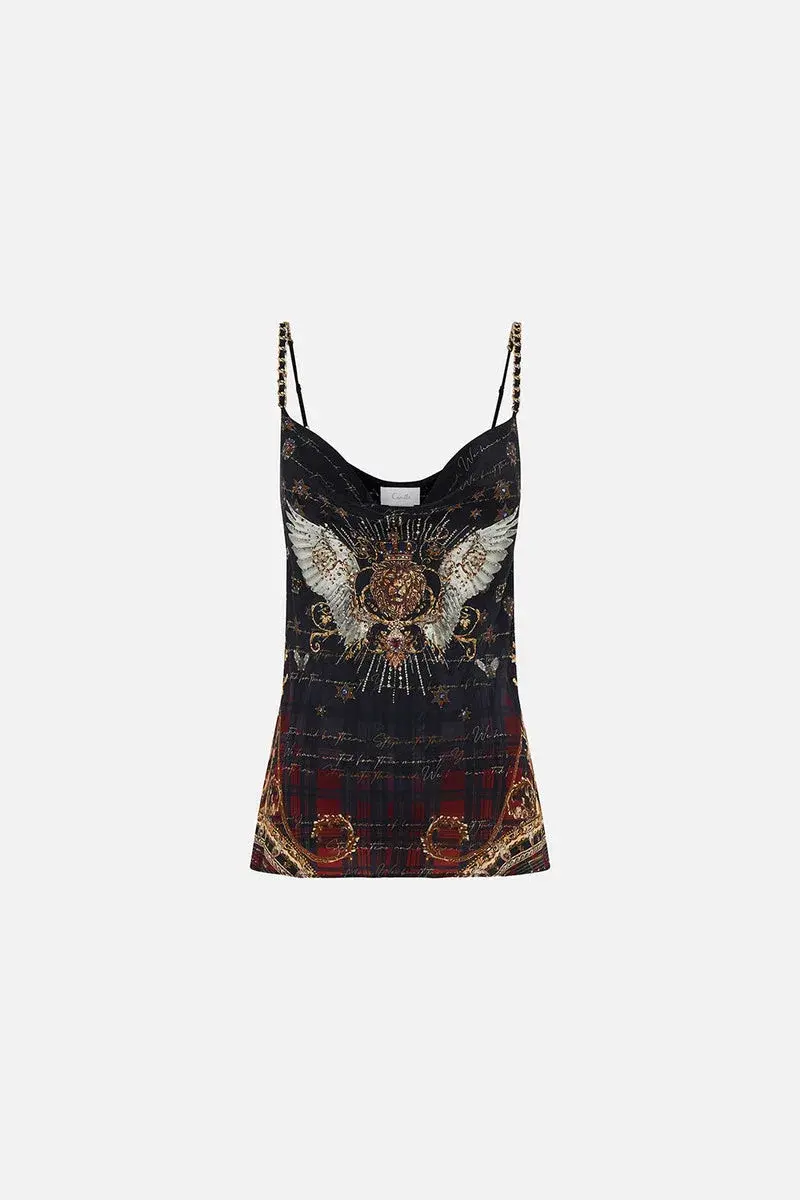 Camilla x Robbie Williams Bias Cami Top Black Print Size XL/Au 16 - Image 4