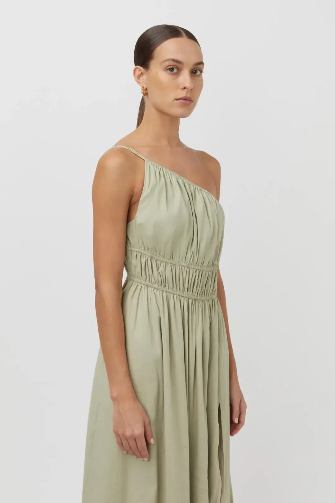 Camilla and Marc Sevilla Asymmetric Dress Green Size 8 for rent on The Volte - main image