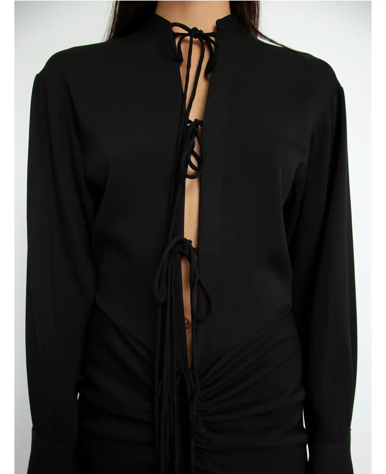 Christopher Esber Bertoia Long Sleeve Dress Black Size 8  - Image 2