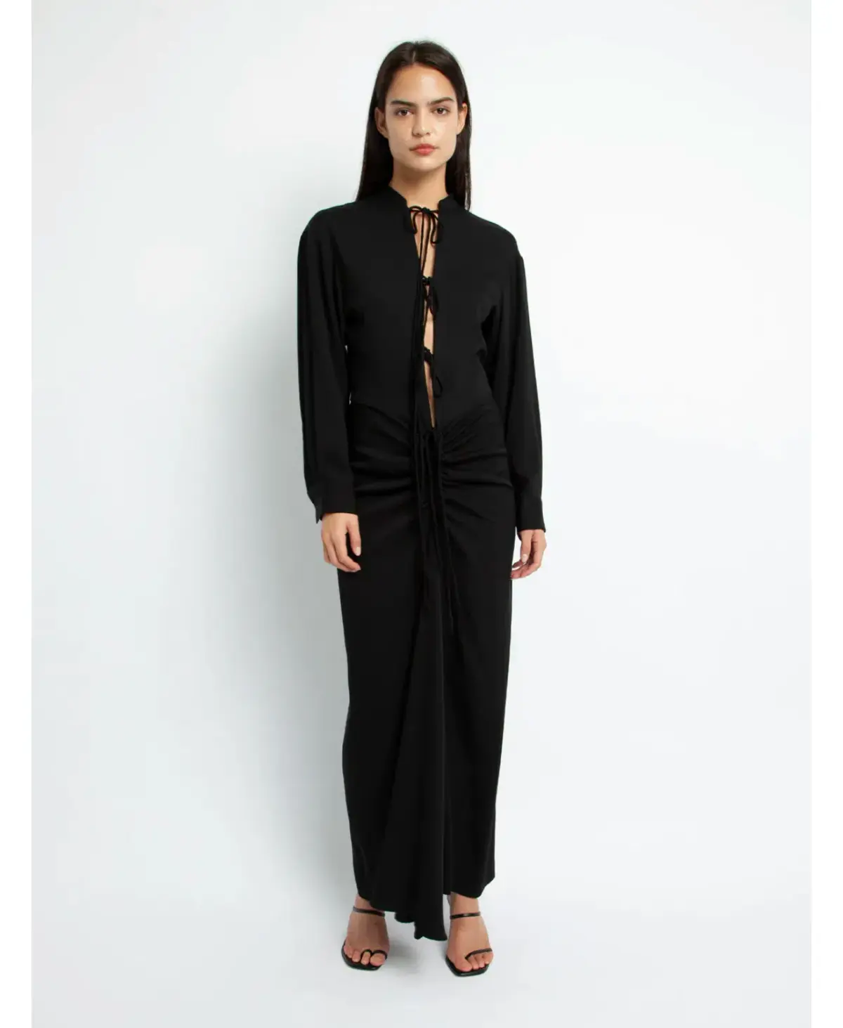 Christopher Esber Bertoia Long Sleeve Dress Black Size 8  - Image 3