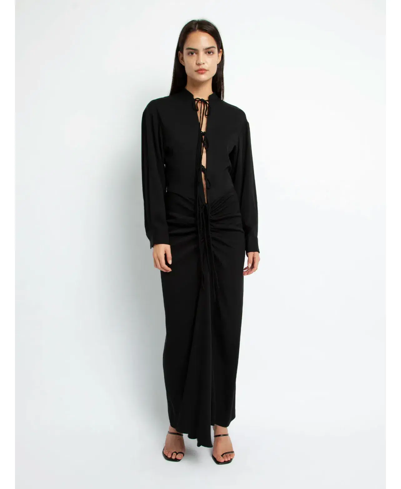 Christopher Esber Bertoia Long Sleeve Dress Black Size 8  - Image 3