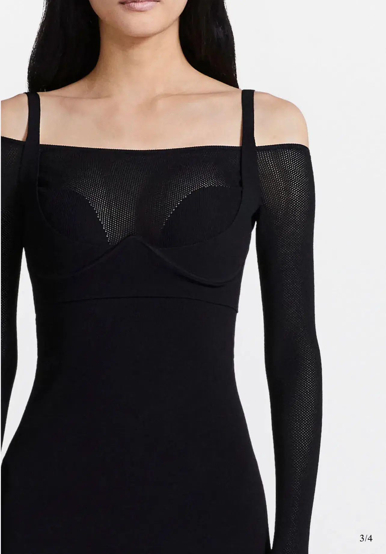Dion Lee Hosiery Mesh Dress Black Size 10  - Image 2