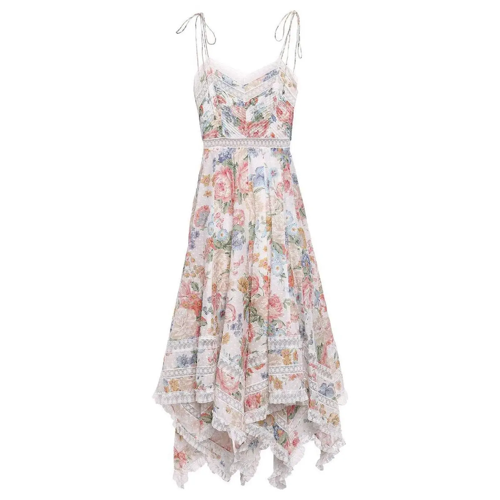 Zimmermann Bowie Pintuck Scarf Dress Floral Size 2/Au 12 - Image 3