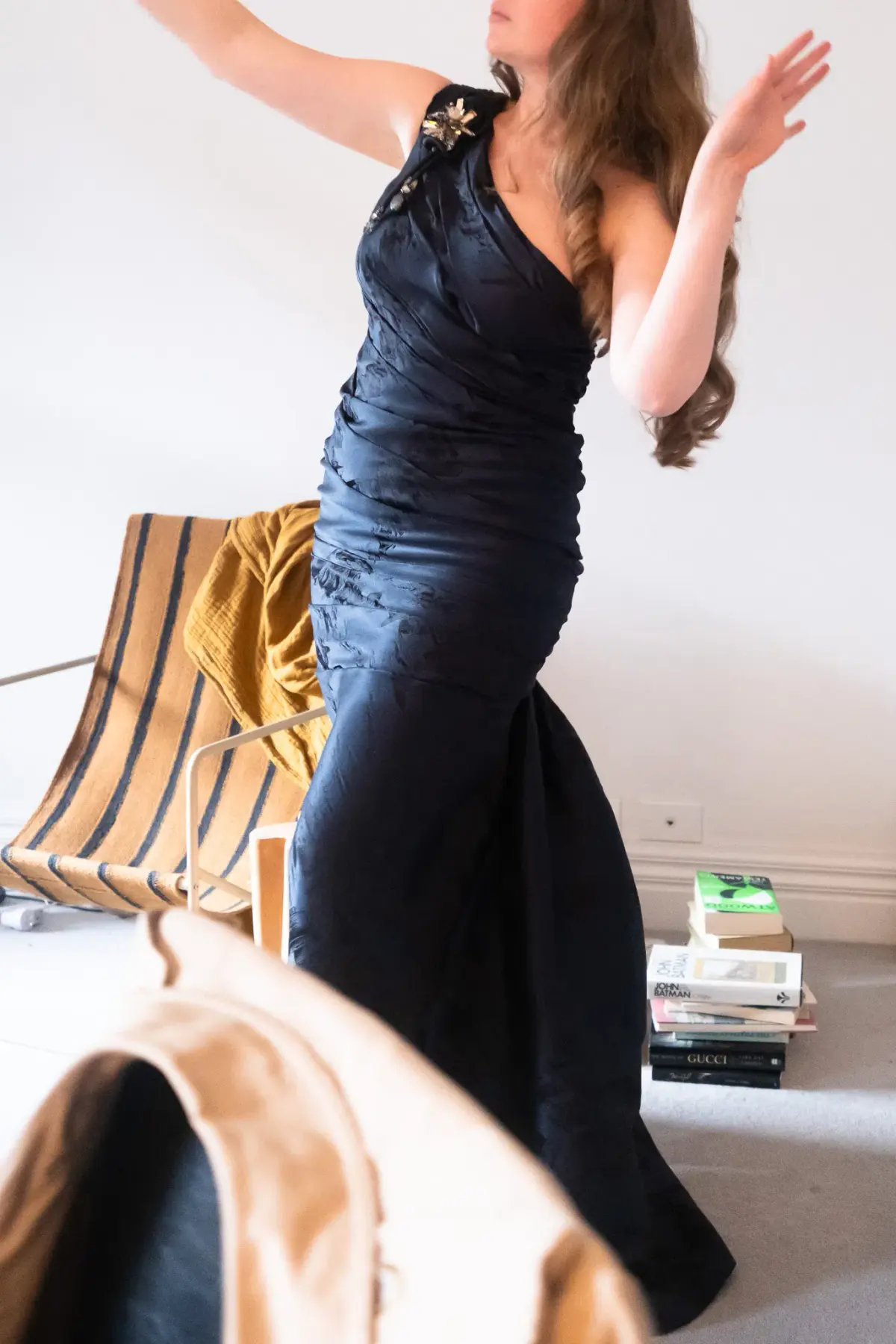 J. Mendel Paris floor-length navy size 12  - Image 5