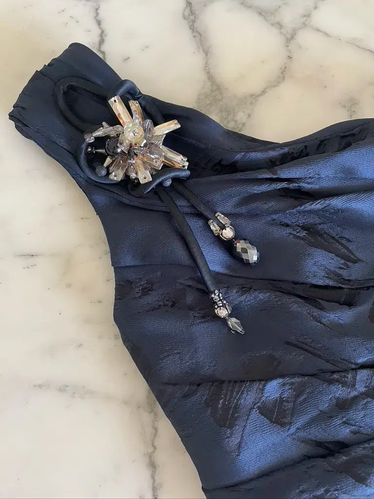 J. Mendel Paris floor-length navy size 12  - Image 3