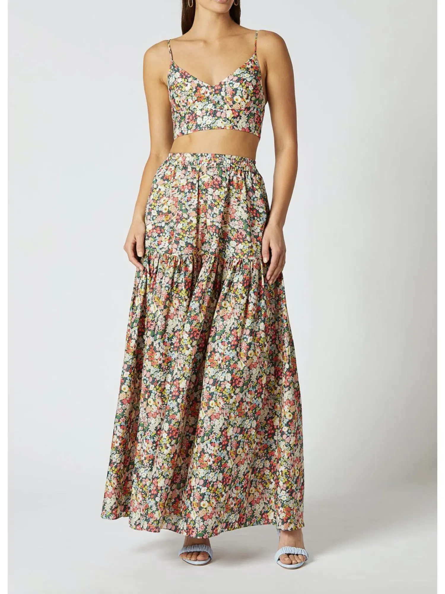 Scanlan Theodore Floral Bralette and Skirt Set Floral Size AU 6 - Image 1