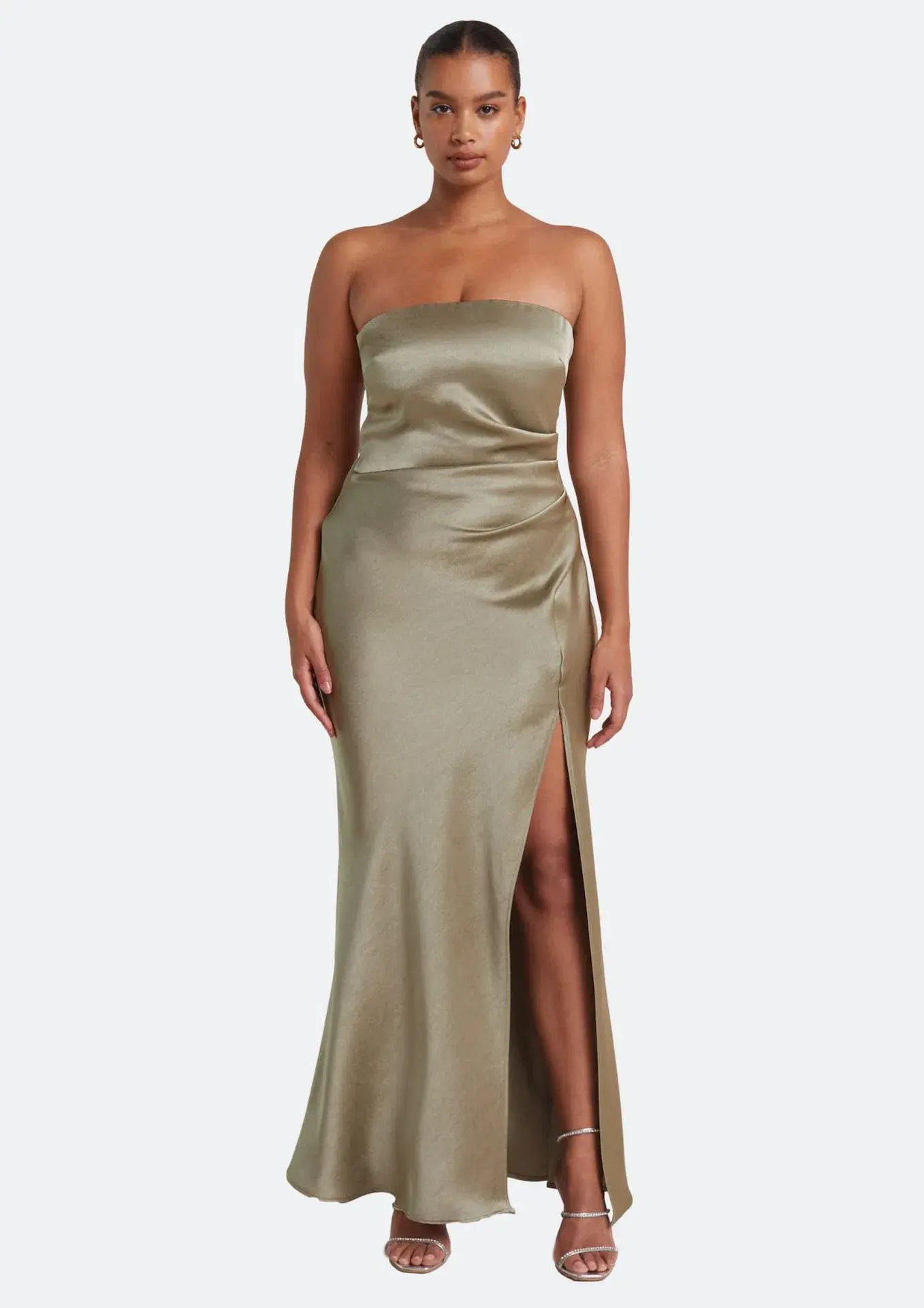 Bec & Bridge Dreamer Strapless Dress in Sage Size 14 - Image 1