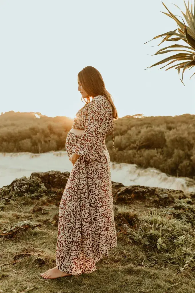 Matteau Voluminous Cropped Blouse and Draw Cord Split Skirt in Santal Print Size 2/Au8 for rent on The Volte - main image